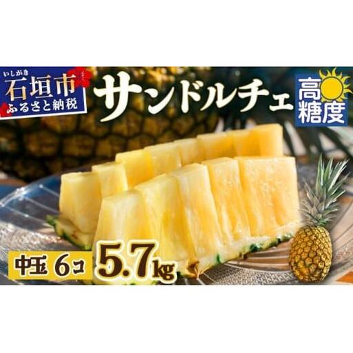 【先行予約】石垣島産 中玉サンドルチェ６玉 合計約5.7kg 