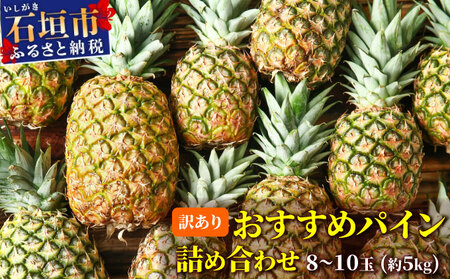 訳あり 石垣さんちのおすすめパイン詰め合わせ 8〜10玉 (約5kg)[2026年4月中旬から順次発送]TP-21
