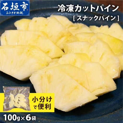 冷凍カットパイン(スナックパイン)100g×6袋