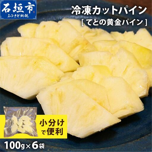 冷凍カットパイン(てとの黄金パイン)100g×6袋