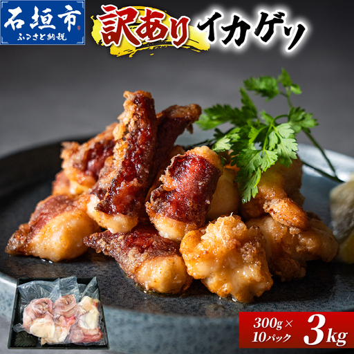 セーイカ げそ 300g×10パック 加熱用 石垣島産 ＜訳あり＞ 