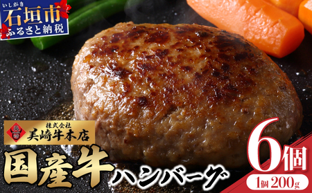 美崎牛ハンバーグ200g×6個 [ お肉 美崎牛 ハンバーグ 牛肉 肉 ]O-5