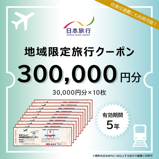 地域限定旅行クーポン　300,000円分