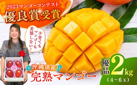 [2023年優良賞]沖縄県産 完熟マンゴー 優品 2kg (4〜6玉) マンゴー 沖縄マンゴー 高評価マンゴー マンゴー 果物マンゴー 沖縄市 / MAIFARM[BCAN004]