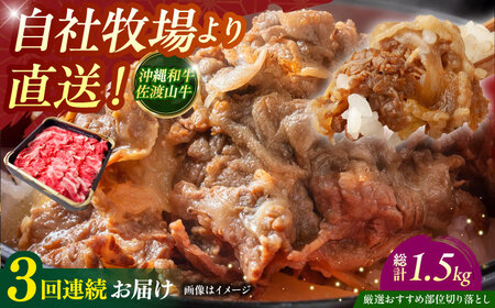 [全3回定期便][厳選!おすすめ部位]沖縄和牛 佐渡山牛 切り落とし 500g 牛肉焼肉 牛肉焼肉 牛肉焼肉 牛肉焼肉 牛肉焼肉