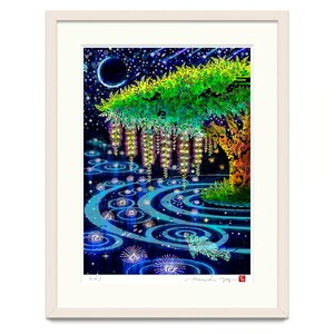 [琉球イラストレーション] 与儀勝之 『サガリバナ / Barringtonia』 額装Lサイズ インテリア 雑貨 アート おしゃれ おすすめ 沖縄市 / yogima office[BCAI023]