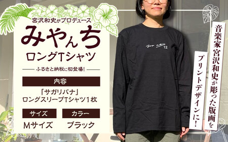 ロングスリーブTシャツ 『サガリバナ』 (ブラック / Mサイズ) 長袖 Tシャツ Tシャツ Tシャツ ロンT ロンT ロンT メンズ レディース 綿100% 沖縄市 / みやんち STUDIO&COFFEE[BCCX014]