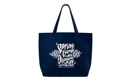 広島東洋カープ トートバッグ 2025 (ネイビー) カープ CARP コラボ ハイビスカス マイバッグ 沖縄市 / 沖縄市観光物産センター夢プラザおきなわ 10000円