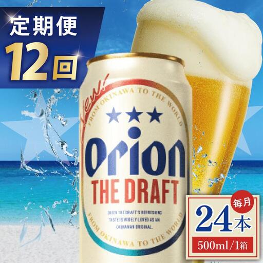 【全12回定期便】 オリオンビール ザ・ドラフト 500ml × 24缶