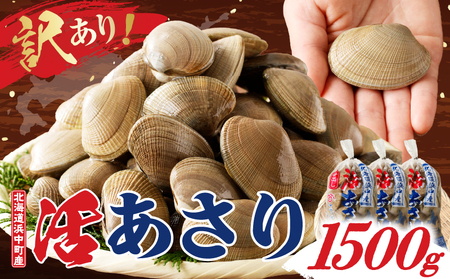 【訳あり】4月～6月発送分《先行予約・期間限定》浜中町産活あさり(500g×3袋セット)_H0023-051
