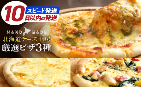 [10日以内発送][北海道チーズ工場のピザ]カチョカバロチーズたっぷりの、厳選ピザの詰め合わせ_010304-01
