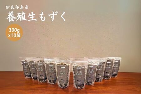 ≪いらぶ島産 養殖生もずく≫いらぶ島産もずく冷凍300g×10個