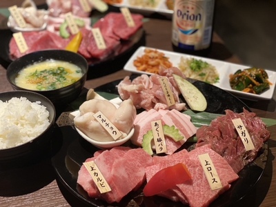 焼肉なかお 宮古牛宴会コース ペアチケット 乾杯ドリンク付き♪(21000円分)