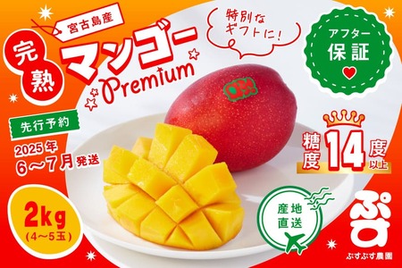 KY009[ぷすぷす農園]宮古島産完熟マンゴープレミアムお中元セット(贈答用/2キロ×10セット/農園直送)