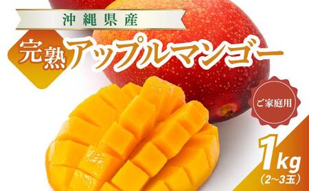 [2026年発送]高平農園の完熟アップルマンゴー[家庭用] 1kg(2~3玉)