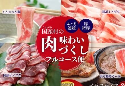 [定期便 全4回]生産農家を応援!国頭村のお肉づくし フルコース便