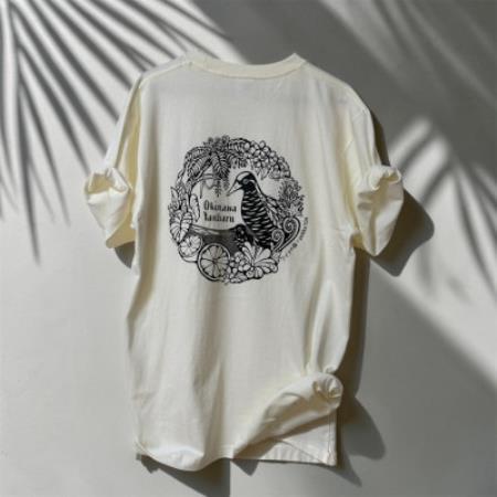 やんばるの自然を纏う オリジナルデザインTシャツ(アイボリーホワイト/XLサイズ)【1732931】