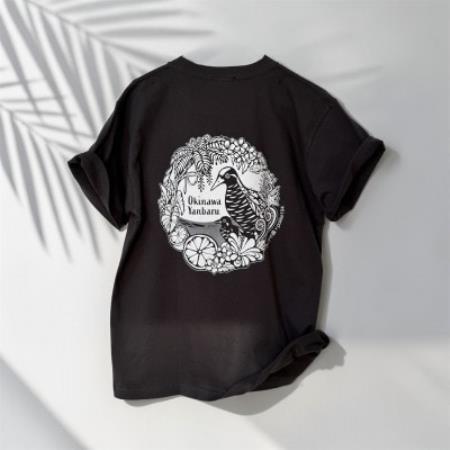 やんばるの自然を纏う オリジナルデザインTシャツ(ブラック/Lサイズ)【1732933】