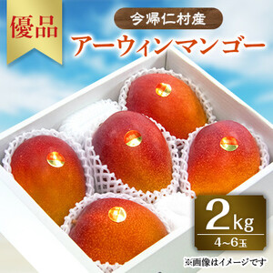 [先行受付・2025年6〜8月頃発送]今帰仁村産アーウィンマンゴー優品2kg[配送不可地域:離島]