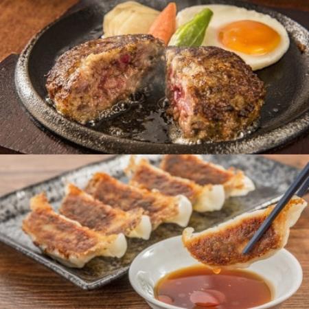 [琉球在来種・無投薬養豚]金城アグーを使用!餃子12個×2P&ハンバーグ120g×4個[配送不可地域:離島]