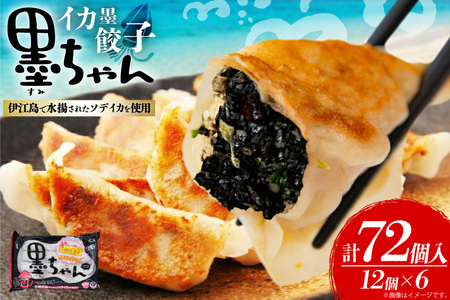 餃子 イカスミ 墨ちゃん 12個 6p 計72個 [伊江漁業 沖縄県 伊江村 ie47bde290006]