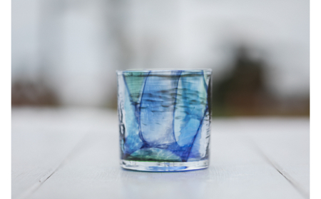 [RYUKYU GLASS WORKS 海風]ステンドロック(BLUE)