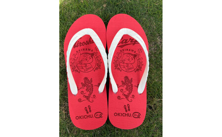 [22cm]プロ野球コラボ島ぞうり(広島カープ) | 沖縄 プロ野球 広島カープ 広島 カープ 島ぞうり 旅行 美浜 トラベル キャンプ 人気 おすすめ 北谷 ちゃたん おすすめ