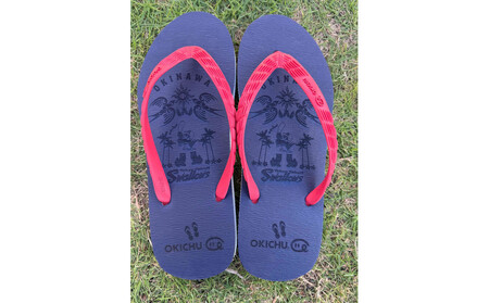 [22cm]プロ野球コラボ島ぞうり(ヤクルトスワローズ) | 沖縄 プロ野球 ヤクルト ヤクルトスワローズ スワローズ 島ぞうり 旅行 美浜 トラベル キャンプ 人気 おすすめ 北谷 ちゃたん おすすめ