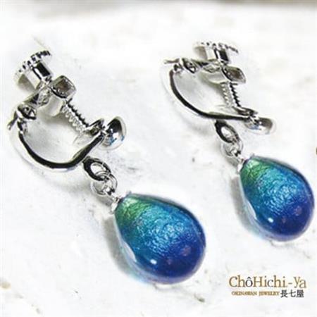 長七屋のケラマブルーイヤリング KY-2 証明書付き