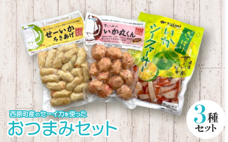 セーイカを使った おつまみ 3種セット(ちきあげ・いか丸くん・さっぱりいかシークヮーサー)[配送不可地域:離島]
