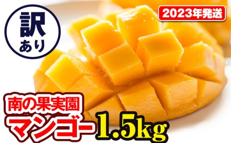 【2023年発送】南の果実園　訳ありマンゴー1.5kg