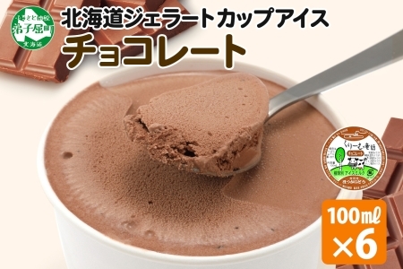 2330. くりーむ童話 カップアイス チョコレート 100ml×6個 チョコ アイスクリーム アイス スイーツ おやつ 牛乳 ミルク 贈り物 gift ギフト プレゼント 詰め合わせ 送料無料 北海道 弟子屈町