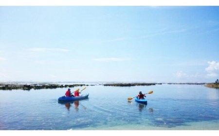 [価格改定]「自然体験学校」八重瀬町玻名城の郷ビーチでシーカヤック体験(ペアチケット)
