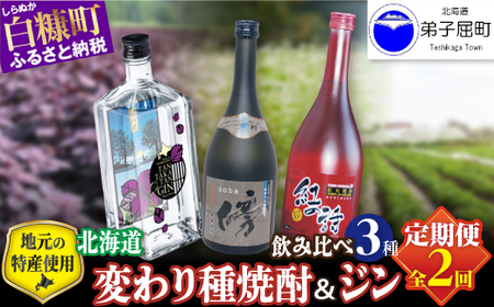 [定期便]焼酎2種 × クラフトジン 飲み比べ セット