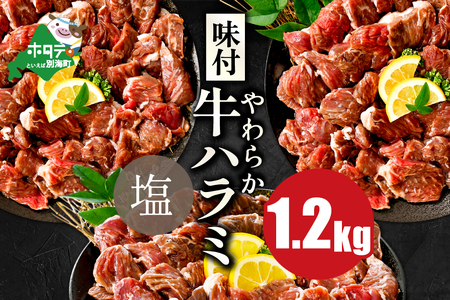 味付け ハラミ やみつき 塩ダレ 1.2kg(400g×3パック)[NS0000043]