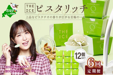 【毎月定期便】 THE ICE ピスタリッチ12個セット×6ヵ月定期便 be003-1069-100-6  （ あいす アイス アイスクリーム ピスタチオ 北海道 別海町 人気 ふるさと納税 ）