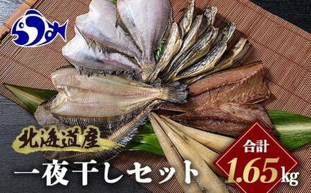 北海道産 一夜干し 合計1.65kg セットA 北海道 羅臼 鮮魚 魚 海鮮 八角 カレイ 鯖 一夜干し こまい 氷下魚 生産者 支援 応援