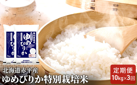 北海道赤平産 ゆめぴりか 10kg (5kg×2袋) 特別栽培米 [3回お届け] 米 北海道 定期便