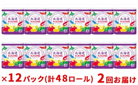 エリエール北海道キッチンタオル 50カット 4r 12パック 計48ロール キッチンペーパー パルプ100 吸収 生活必需品 北海道赤平市 ふるさと納税サイト ふるなび