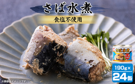 マルハニチロ さば水煮 食塩不使用 190g×24個_惣菜・加工品 魚 缶詰・瓶詰 _【配送不可地域：離島】【1544134】