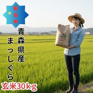 [先行予約受付]令和8年 青森県産まっしぐら 玄米30kg 彩北米[配送不可地域:離島・沖縄県]