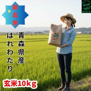 [先行予約受付]令和8年 青森県産はれわたり 玄米10kg 彩北米[配送不可地域:離島・沖縄県]
