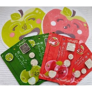 りんごぱっく(可愛いシート)赤&緑計4枚青森産プロテオグリカン&リンゴ水でしっとり肌へ_美容 スキンケア _