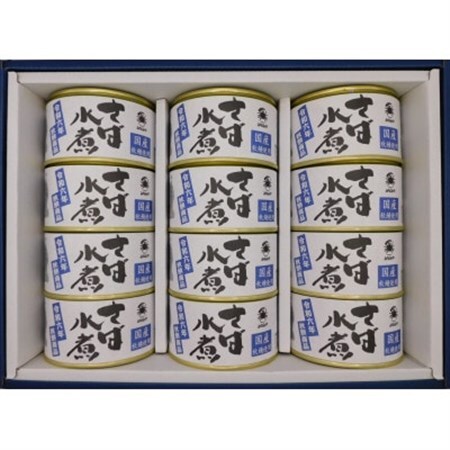 秋鯖商品　さば缶詰水煮200g×12缶　ギフト箱入_惣菜・加工品 魚 缶詰・瓶詰 _【1388754】