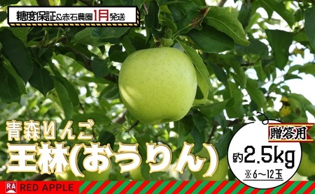 りんご [ 1月発送 ] 13度糖度保証 贈答用 王林 約 2.5kg [ 弘前市産 青森りんご ]