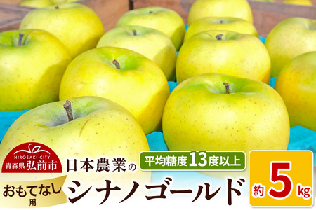 りんご [先行受付]平均糖度13度以上! シナノゴールド 約5kg おもてなし用