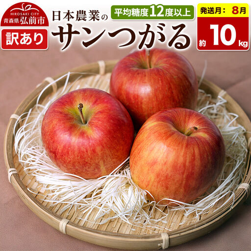 【26年8月クール便発送】りんご サンつがる【訳あり】約10kg 平均糖度12度以上 青森県産 果物 フルーツ 林檎 リンゴ くだもの 不揃い 規格外