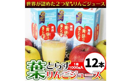 葉とらずりんごジュース(1000g×12本セット)