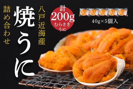 八戸近海産 焼うに 詰め合わせ うに ウニ 雲丹 40g×5個 200g むらさきうに