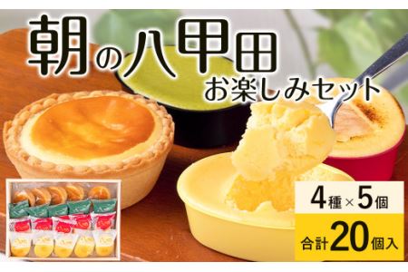 朝の八甲田お楽しみセット チーズケーキ 4種×各5個 タルト りんご 抹茶